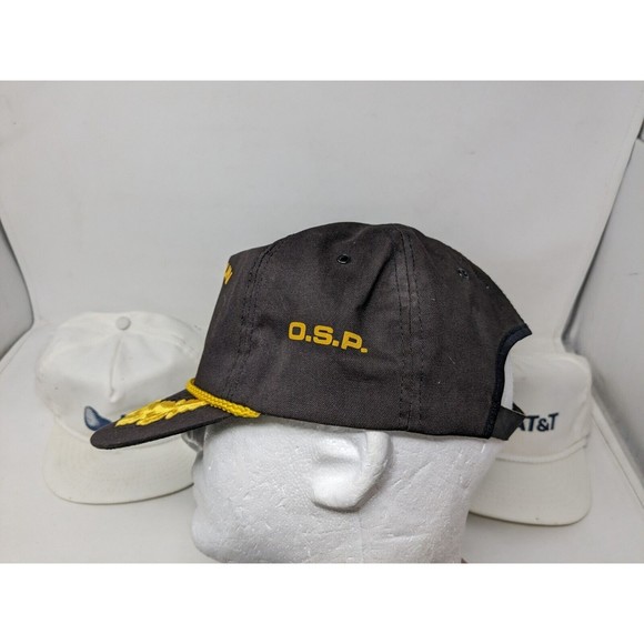 Vintage AT&T Lightguide Fiber Optic Top Gun Employee Baseball Cap Hat Lot - Picture 7 of 16